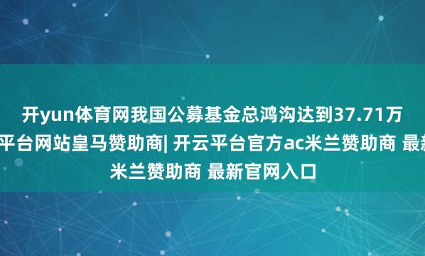 开yun体育网我国公募基金总鸿沟达到37.71万亿元-开云平台网站皇马赞助商| 开云平台官方ac米兰赞助商 最新官网入口