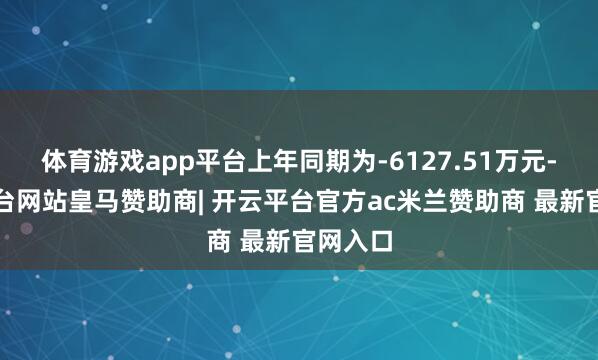 体育游戏app平台上年同期为-6127.51万元-开云平台网站皇马赞助商| 开云平台官方ac米兰赞助商 最新官网入口