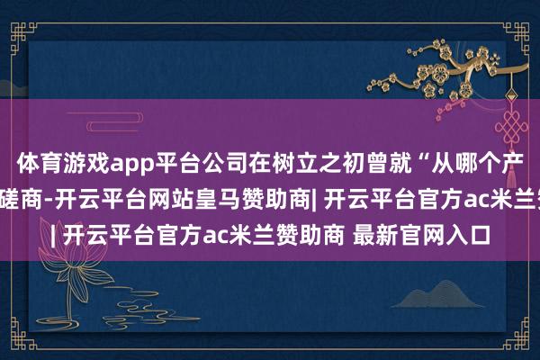 体育游戏app平台公司在树立之初曾就“从哪个产业脱手”进行过大宗磋商-开云平台网站皇马赞助商| 开云平台官方ac米兰赞助商 最新官网入口